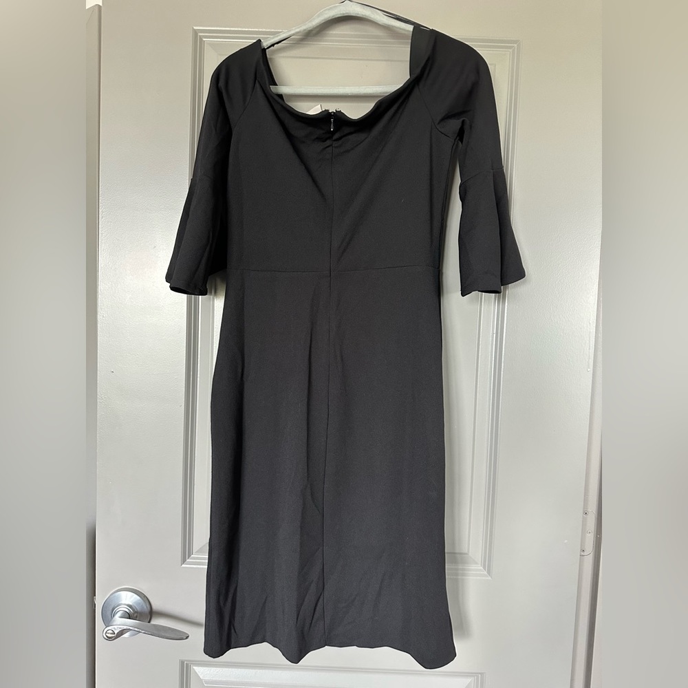 H&M Off Shoulder Bell Sleeves Black Dress - Picture 7 of 8